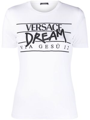 Versace Dream-print short-sleeve T-shirt - White