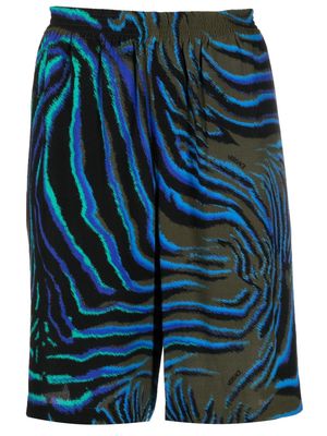 Versace elasticated-waist printed shorts - Blue