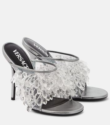 Versace Embellished PVC mules