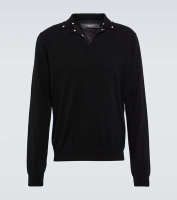 Versace Embellished wool and cashmere sweater