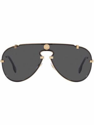Versace Eyewear curved pilot-frame sunglasses - Grey