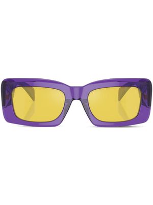 Versace Eyewear Greca-detail rectangle-frame sunglasses - Purple