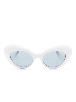 Versace Eyewear La Medusa oval-frame sunglasses - White