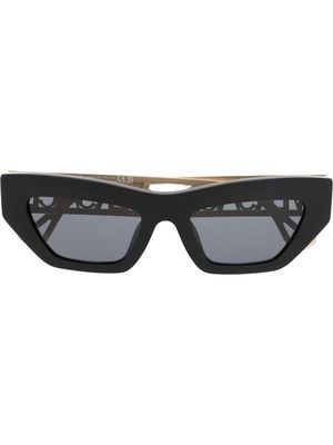 Versace Eyewear logo-plaque cat-eye sunglasses - Black