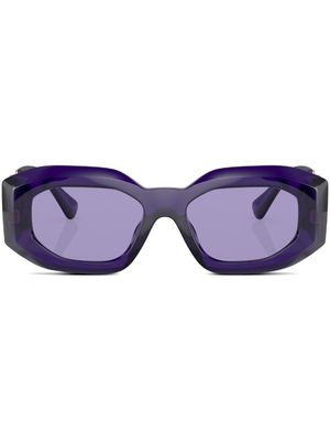 Versace Eyewear logo-plaque geometric-frame sunglasses - Purple