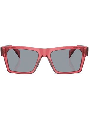 Versace Eyewear logo-plaque square-frame sunglasses - Pink