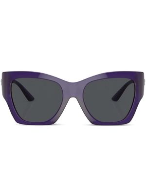 Versace Eyewear logo-plaque square-frame sunglasses - Purple