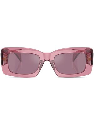 Versace Eyewear logo-plaque square-shape sunglasses - Pink
