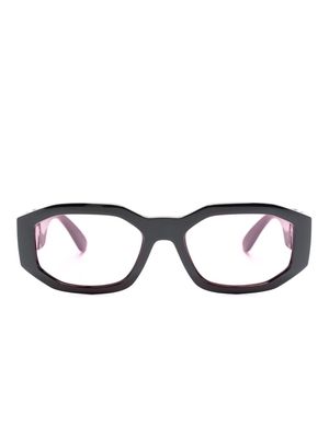 Versace Eyewear Medusa Biggie geometric-frame glasses - Black