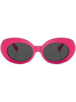 Versace Eyewear Medusa Biggie oval-frame sunglasses - Pink