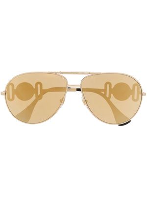 Versace Eyewear Medusa Biggie pilot-frame sunglasses - Gold