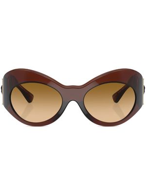 Versace Eyewear Medusa Head oversize-frame sunglasses - Brown
