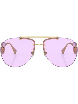 Versace Eyewear Medusa Head round-frame sunglasses - Gold