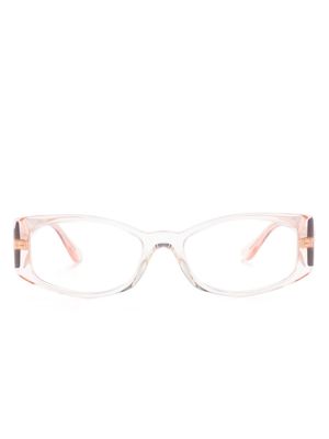 Versace Eyewear Medusa-motif rectangle-frame glasses - Neutrals