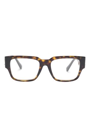 Versace Eyewear Medusa-motif square-frame glasses - Brown