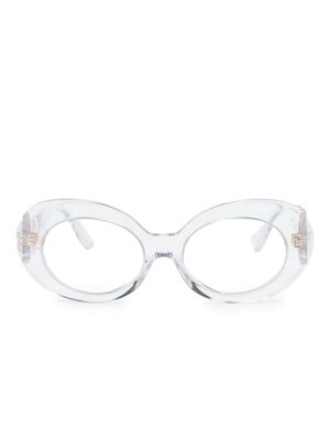 Versace Eyewear Medusa oval-frame sunglasses - Neutrals