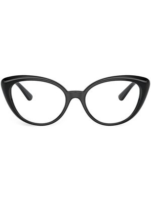 Versace Eyewear Medusa-plaque cat-eye frame glasses - Black