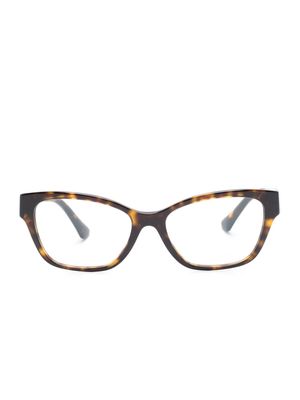 Versace Eyewear Medusa-plaque cat-eye frame glasses - Brown
