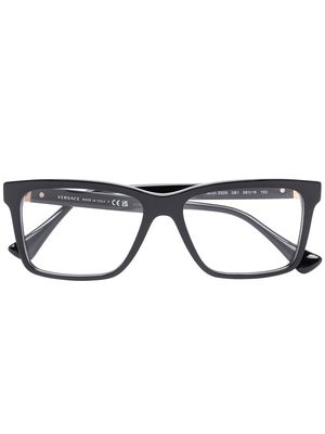 Versace Eyewear medusa-plaque square-frame glasses - Black