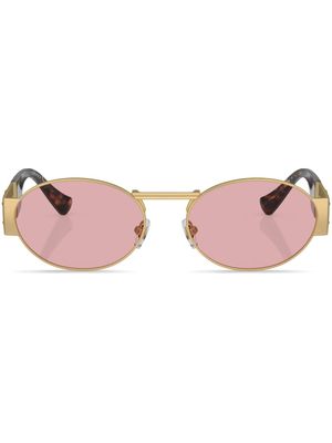 Versace Eyewear Medusa round sunglasses - Gold