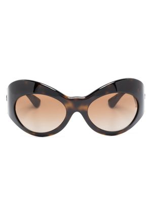 Versace Eyewear Medusa shield-frame sunglasses - Brown