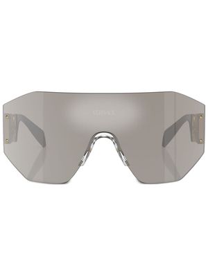 Versace Eyewear oversized shield-frame sunglasses - Grey