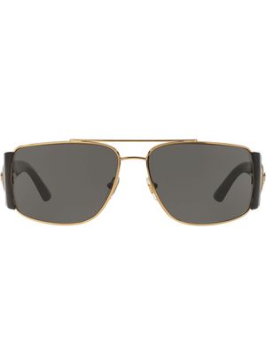 Versace Eyewear wide arm aviators - Black