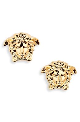 Versace First Line Versace Medusa Head Stud Earrings in Versace Gold