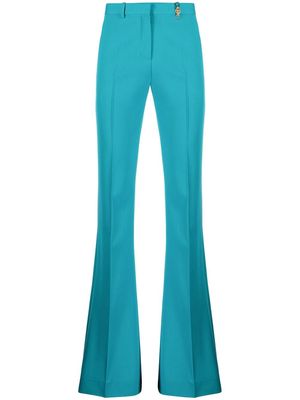 Versace flared wool trousers - Blue