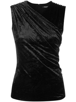 Versace gathered-detail sleeveless top - Black