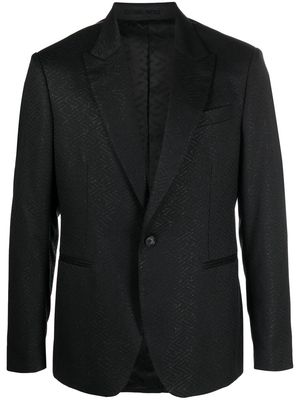 Versace geometric jacquard blazer - Black