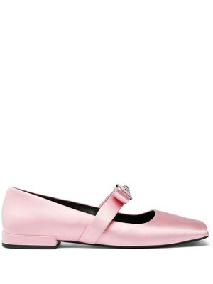 Versace Gianni Ribbon ballerina shoes - Pink