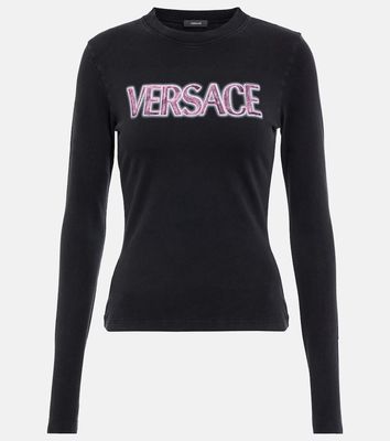 Versace Goddess logo long-sleeve T-shirt