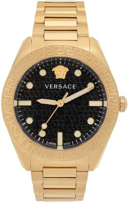 Versace Gold Greca Dome Watch
