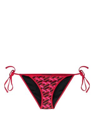 Versace graphic-print bikini bottoms - Red