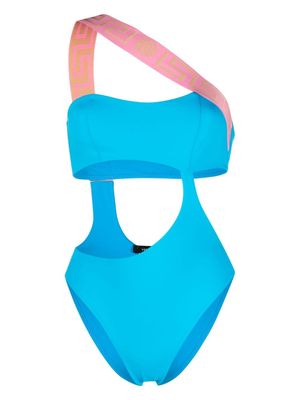 Versace Greca Border one-piece swimsuit - Blue