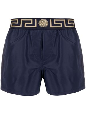 Versace Greca-border swim shorts - Blue