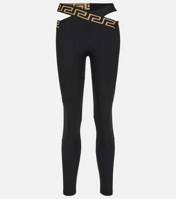 Versace Greca cutout leggings