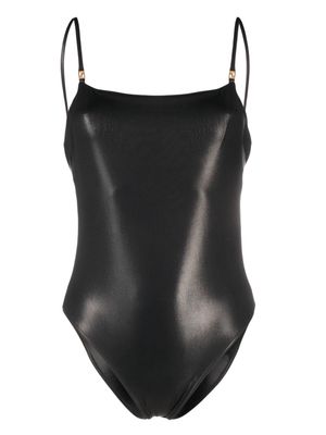 Versace Greca-detailed low-back swimsuit - Black