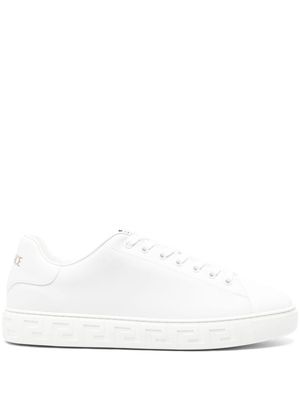 Versace Greca embossed lace-up sneakers - White