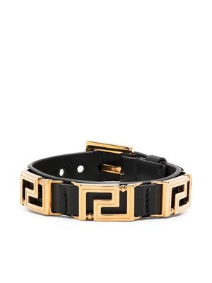 Versace Greca Goddess leather bracelet - Black