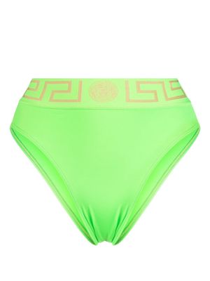 Versace Greca high-waisted bikini bottoms - Green