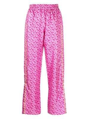 Versace Greca-pattern silk pyjama trousers - Pink