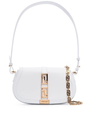 Versace Greca-plaque shoulder bag - White