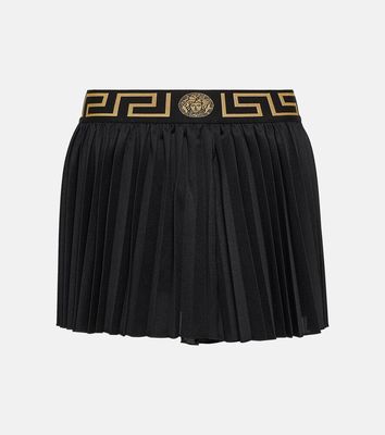 Versace Greca pleated miniskirt