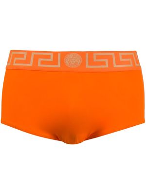 Versace Greca-print swimming trunks - Orange
