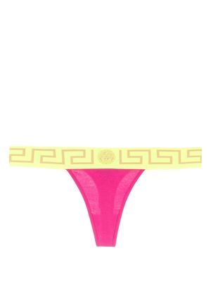 Versace Greca-waist thong - Pink