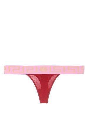 Versace Greca-waist thong - Red