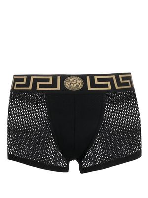 Versace Greca-waistband boxer briefs - Black