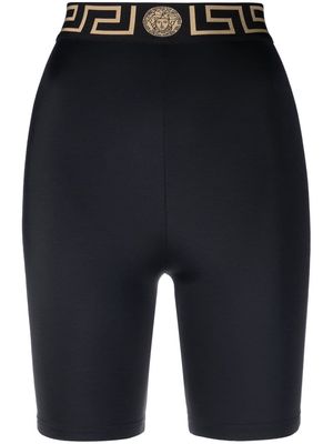 Versace Greca-waistband cycling shorts - Black